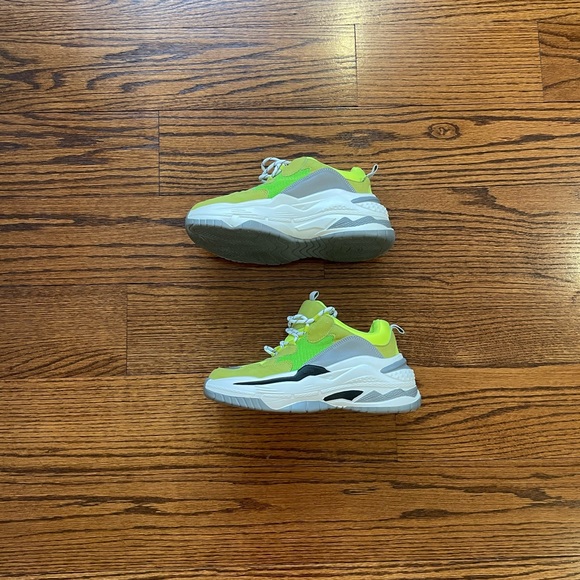 neon chunky sneakers